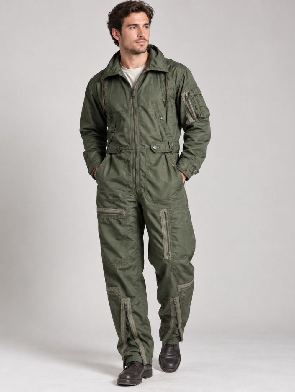Vintage USAF Albert Turner CWU-1/P Flight Suit Coveralls Small Regular